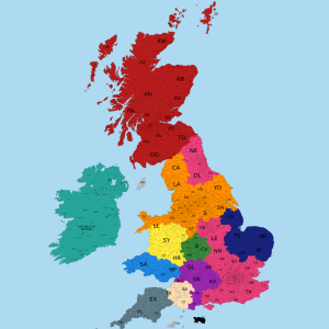 Map showing FSI partner areas in the UK and Ireland