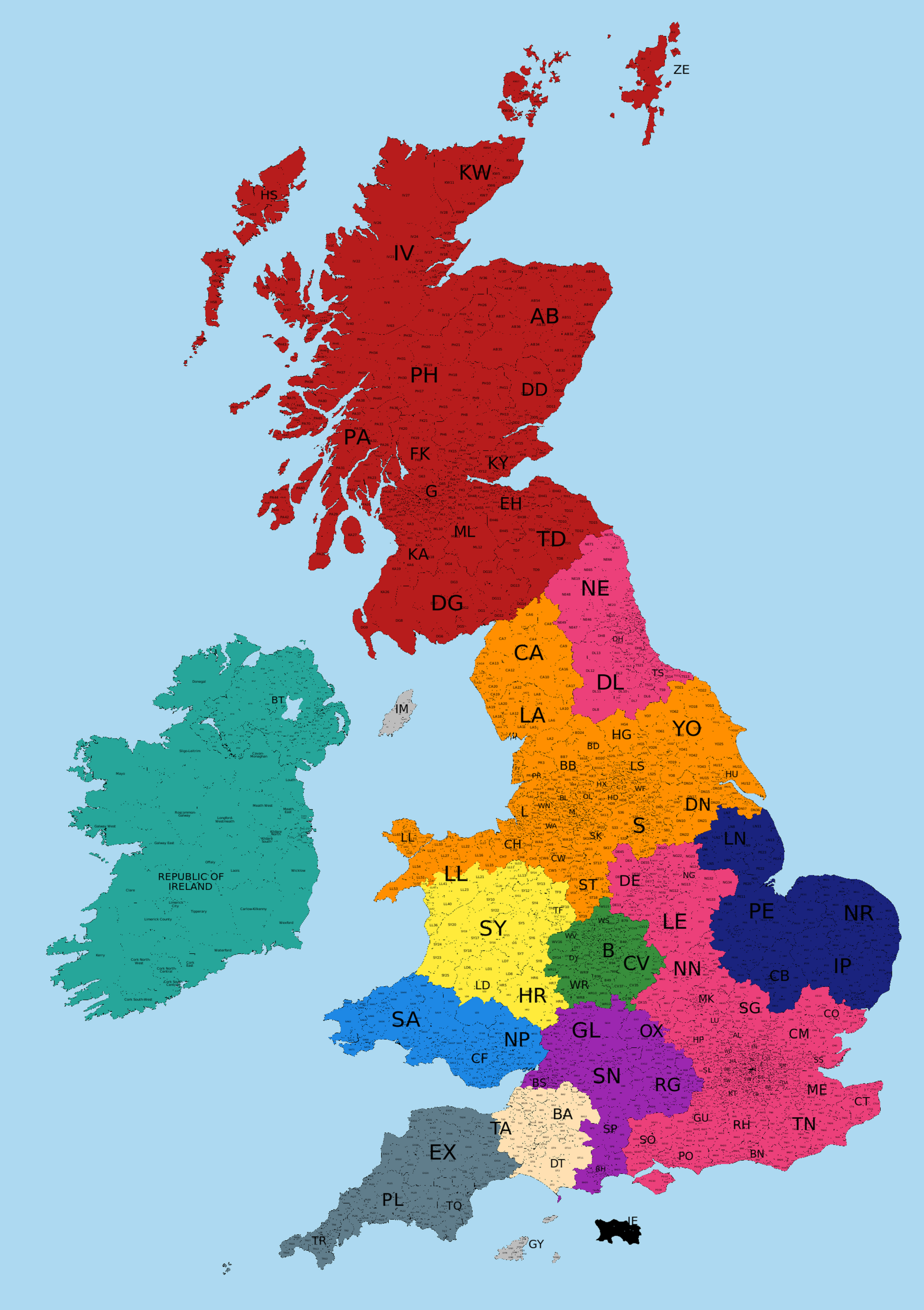 Map showing the areas of FSI UK partners