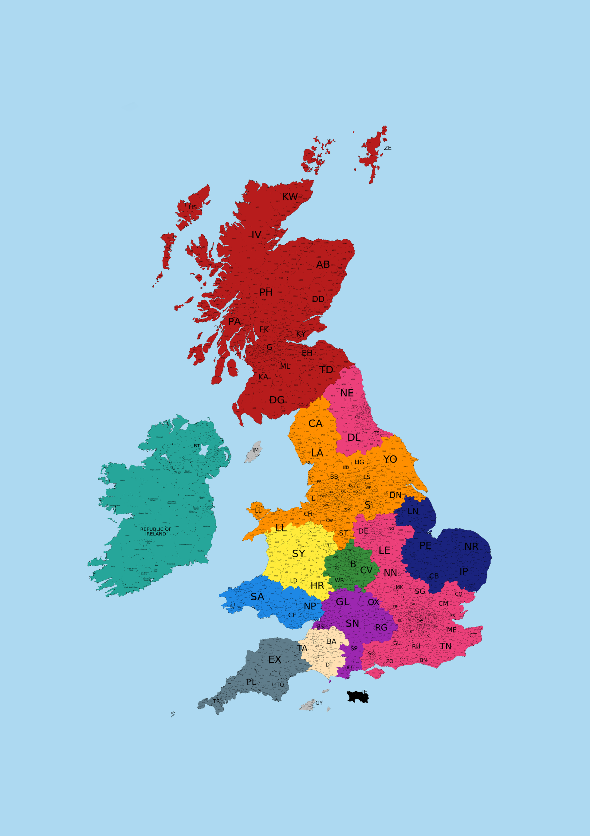 Map showing FSI partner areas in the UK and Ireland