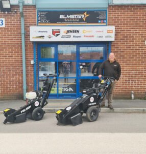 Elmstar's Jason Wignall with stump grinders