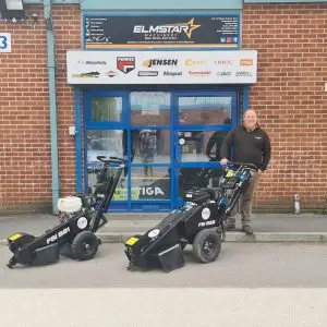 Elmstar's Jason Wignall with stump grinders