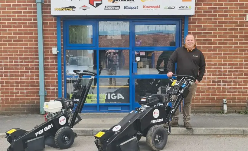 Elmstar's Jason Wignall with stump grinders