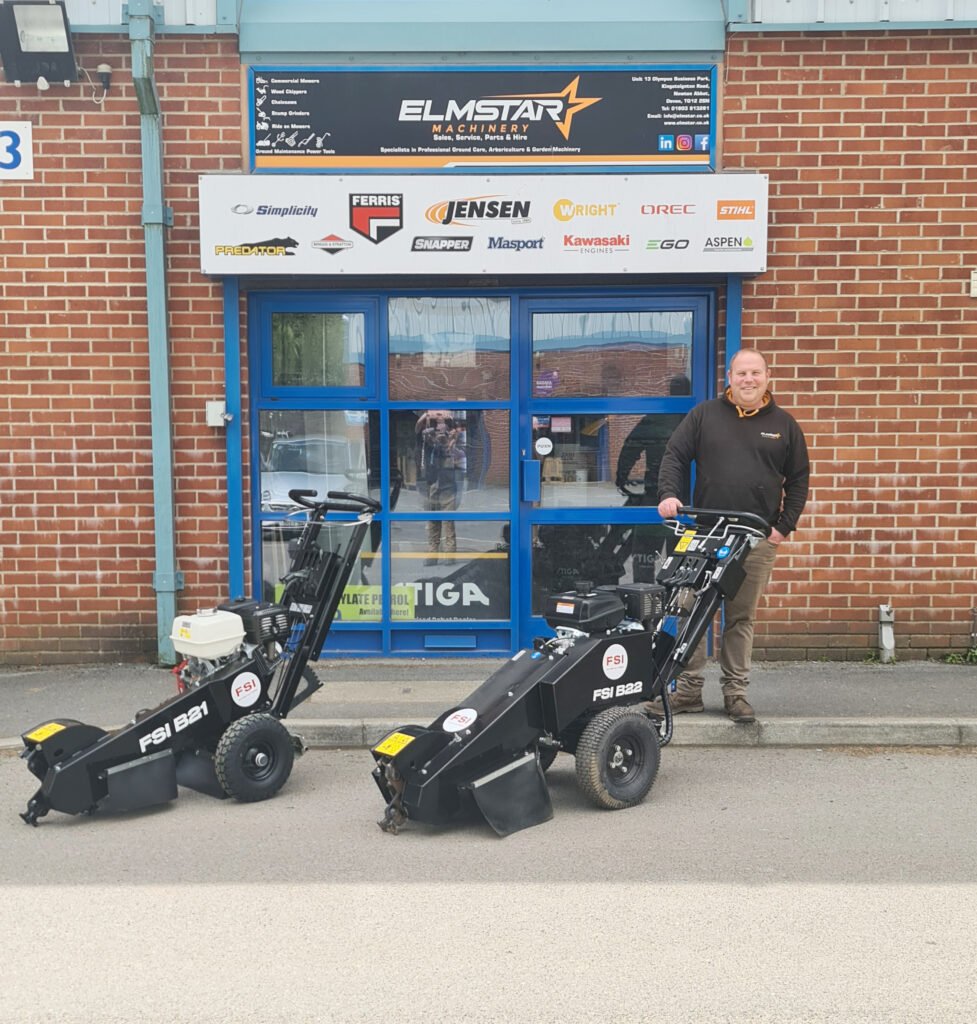 Elmstar's Jason Wignall with stump grinders