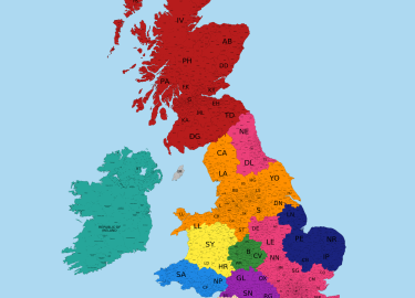 Map showing FSI partner areas in the UK and Ireland